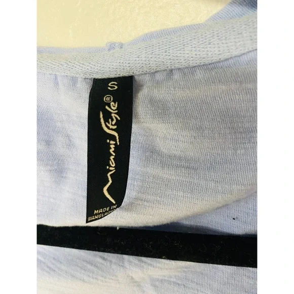 Women's Lightweight Blue Zip up Sweashirt - Picture 3 of 4